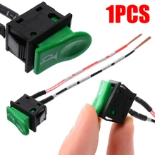 Mayitr – klaxon de voiture vert universel, bouton-poussoir momentané en plastique ABS, 250V, 1 pièce