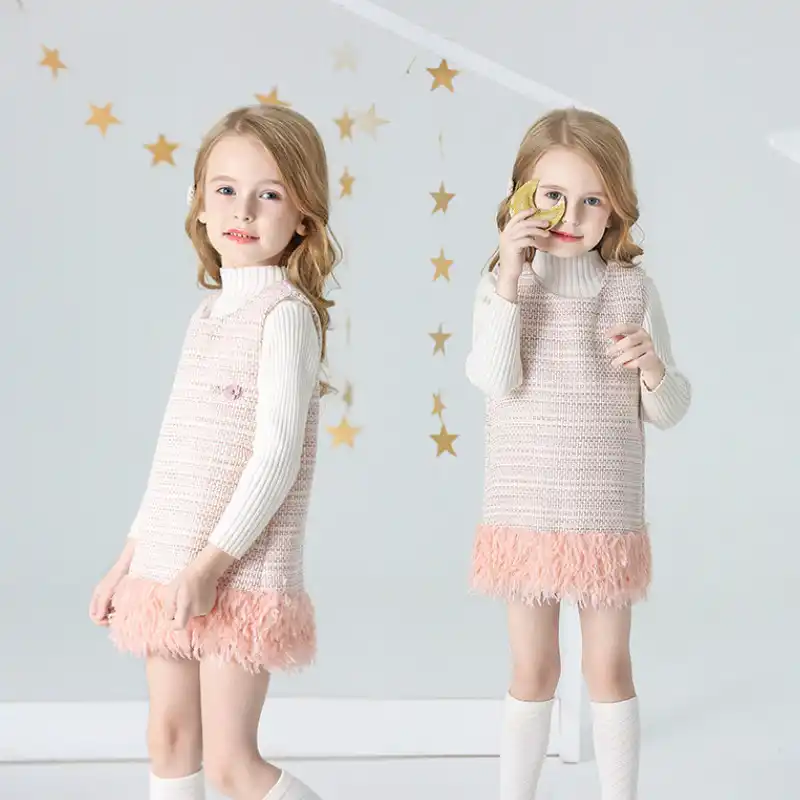 Lente Herfst Nieuwe Kinderen Meisjes Jurk Kleine Geur Prinses Zoete Vest Jurken Baby Vestidos Peuter Meisje Vallen Kleren 2020 Aliexpress