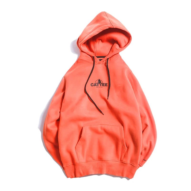

Letter Print Men Hooded Sweatshirt Neon Color Pullover Hoodie Streetwear Hip Hop Active Outfits