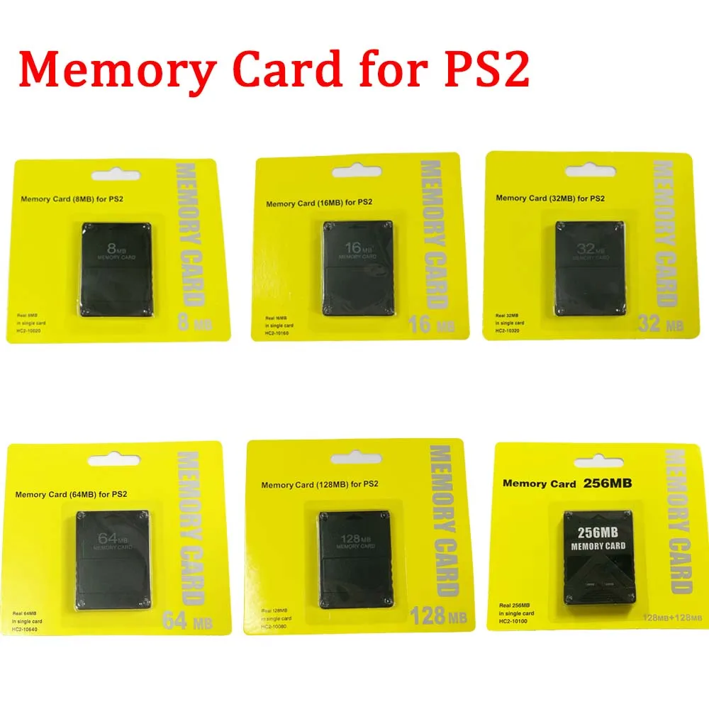 

10pcs Memory Card for Sony Playstation 2 storage games new memory card for PS2 8MB 16MB 32MB 64MB 128MB 256MB Memory Card