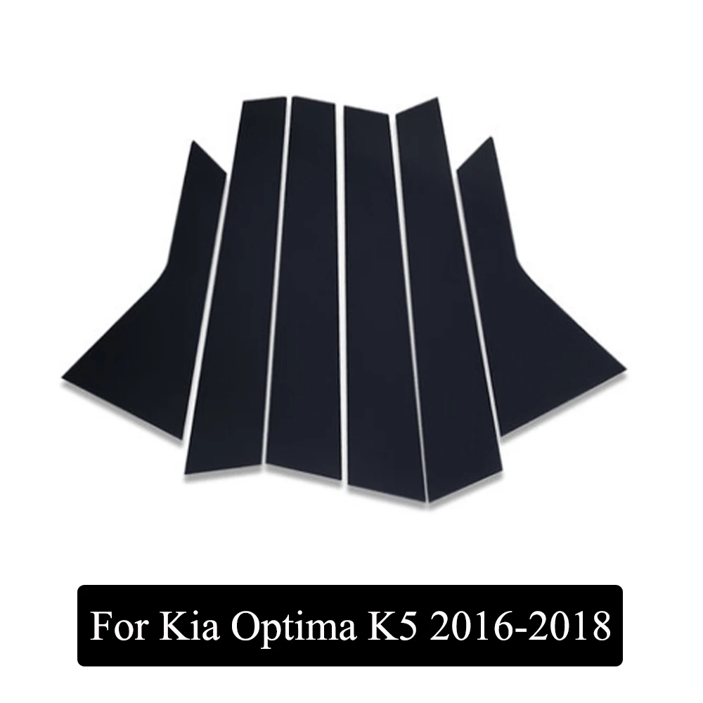 6 шт./компл. для Kia Optima K5 2011-/- Автомобильная Центральная балка оконной рамы наклейка отделка внешняя декоративная пленка покрытие автомобиля Стайлинг - Название цвета: White