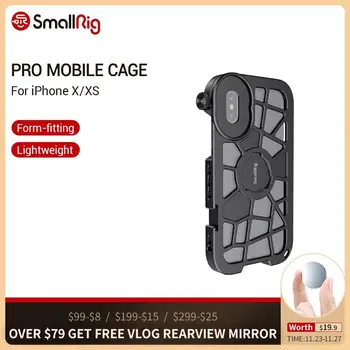 

SmallRig Pro Mobile Cage for iPhone X/XS Form-fitting Vlogging Video Shooting Cage With Cold Shoe Mount -2414