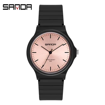 

Sanda Fashion Women Watch Waterproof Resin Strap Round Dial Casual Watch School Students Watch Relogio Feminino Watch For Women