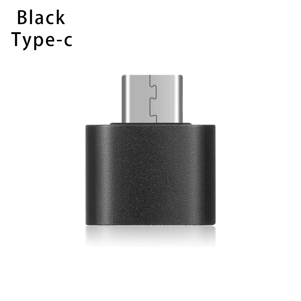 1 шт. USB-C 3,1 type C к USB 3,0 OTG металлический цветной конвертер адаптер «Папа-мама» для Android аксессуары для смартфонов - Цвет: Black