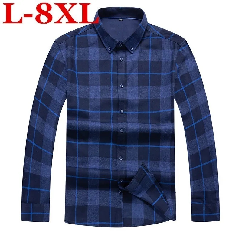 Размера плюс 8xl 7xl осень Новинка Одежда в клетку Мужские модельные туфли Деловые