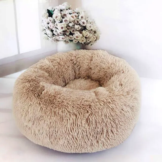 Round Plush Cat Bed 2