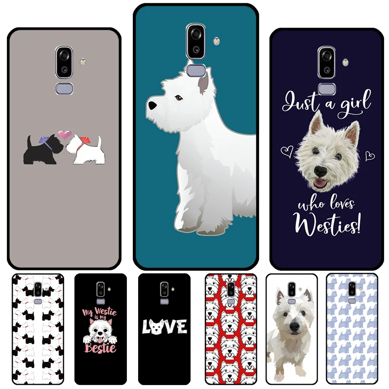 Шотландский терьер Westie для Samsung Galaxy J8 A9 A7 2018 A8 A6 J6 J4 Plus J1 J3 J5 J7 A3 A5 2016 2017 чехол
