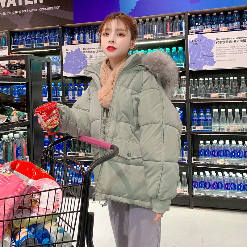 Photo Shoot Winter Cotton-padded Clothes Online Celebrity Students Short down Jacket CHIC Women's College Style Thick Loose