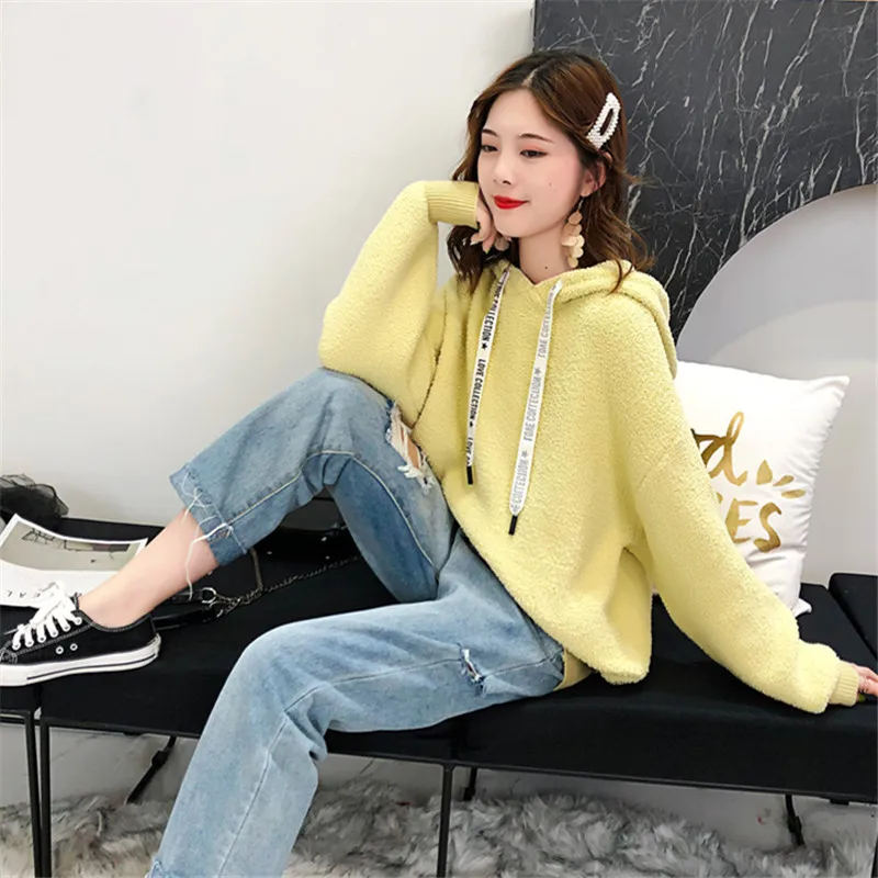 

Fall And Winter Clothes 2019 New Style Sweater Women's Loose-Fit Outer Wear WOMEN'S Dress chao wang Red Early Autumn Tops Base S