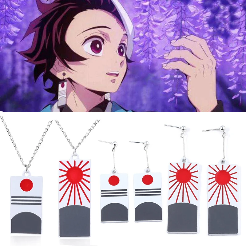 Японские аниме серьги новый демон убийца Kimetsu no Yaiba Blade привидения для женщин и