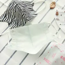 3 шт./упак. унисекс одноразовые нетканые Анти-туман 3D маска для полости рта Карамельный цвет Зебра мультфильм печатных дышащая респиратор