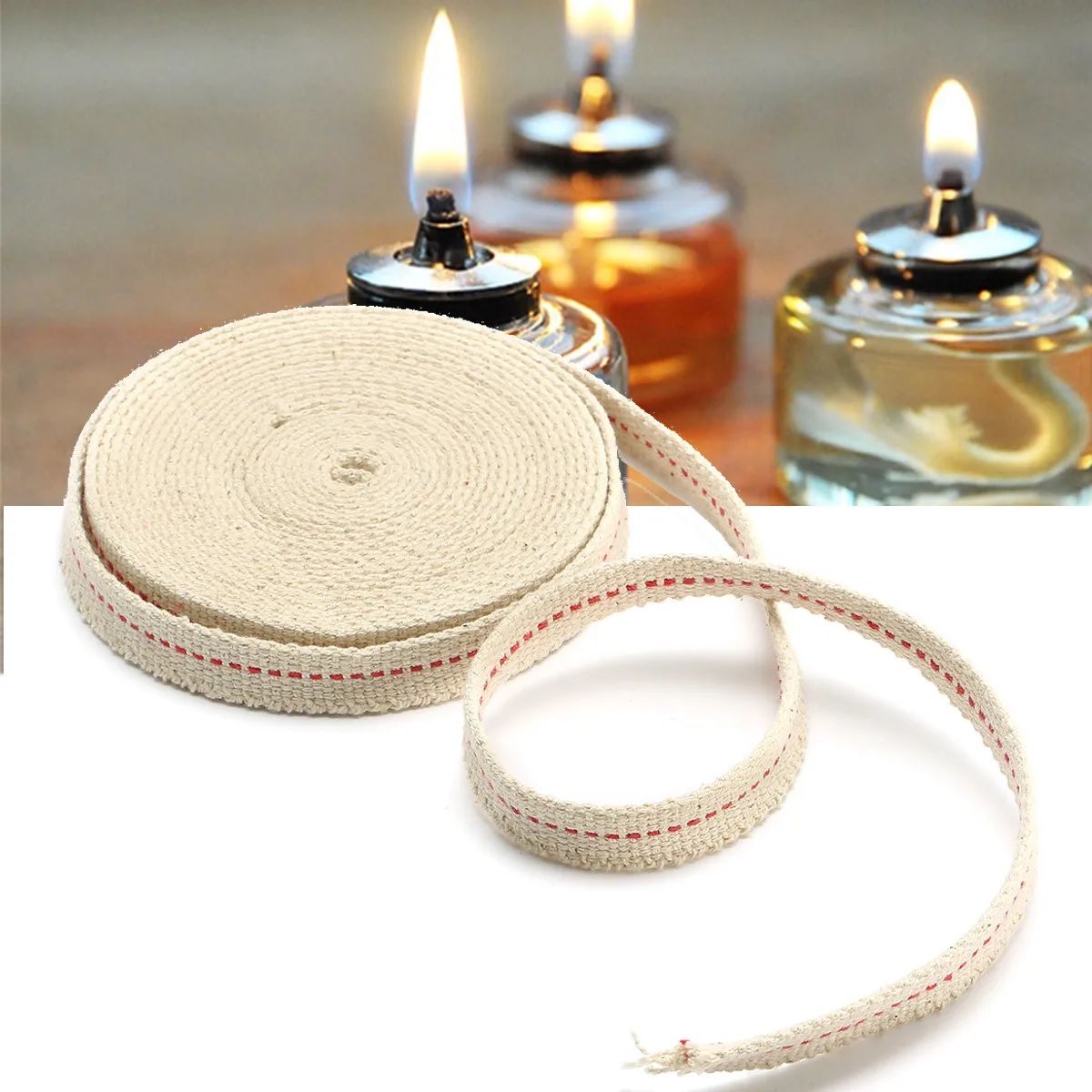 Braided Cotton 10M Alcohol Oil Lantern Lamp Wick For Kerosene Burner  Lighting