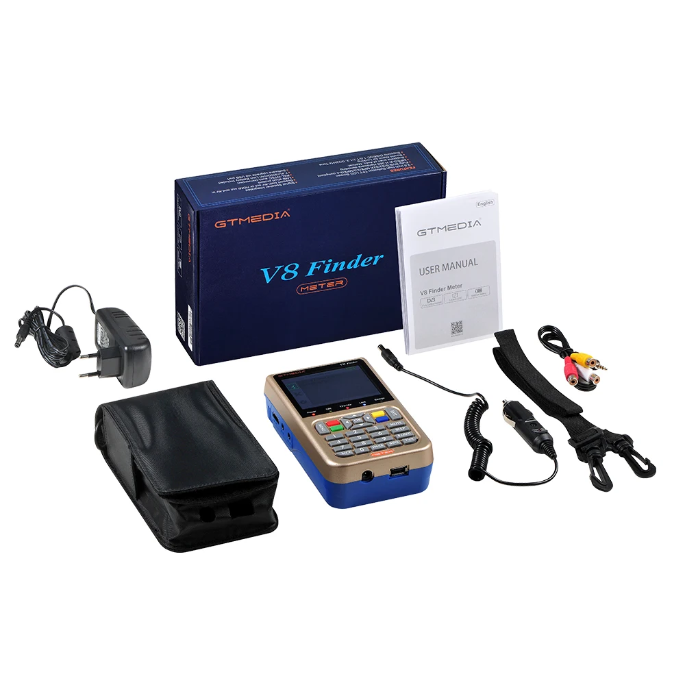 GT медиа V8 Finder спутниковый искатель цифровой HD DVB-S2 спутниковый искатель DVB S2 lcd спутниковый измеритель Satfinder 1080P с батареей 3000 мА