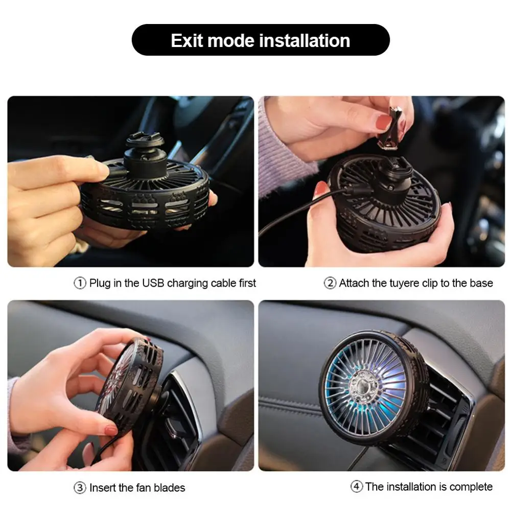 Автомобильный вентилятор с usb клипсой автомобильный Ароматерапевтический