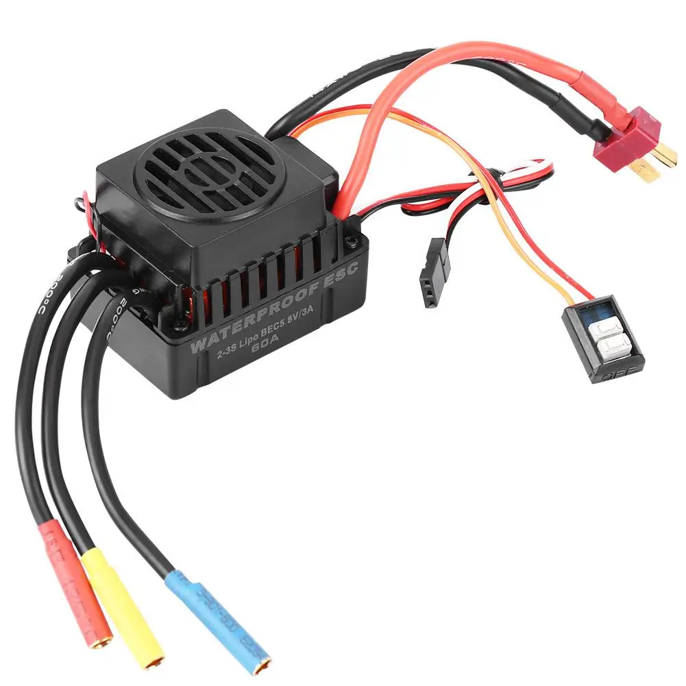 

Hot Rcharlance Waterproof 45A 60A Brushless ESC Electric Speed Controller builds in 5.8V / 3A BEC RC Car Part Accessory