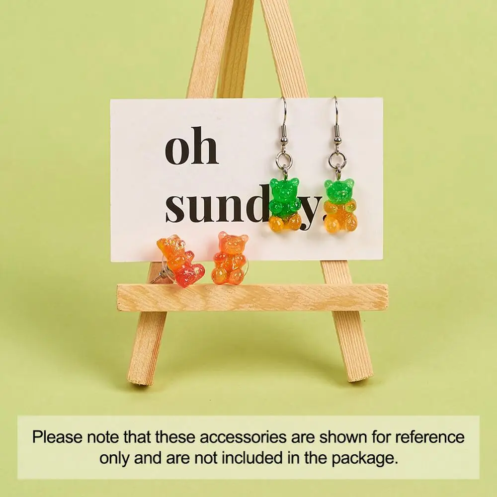 1 Набор прозрачный полимерный кабошон в форме милого медведя для