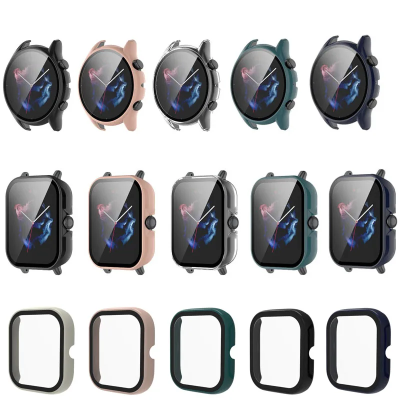 Жесткий стеклянный чехол для Amazfit GTR3/GTR2/GTR 3/2 GTS3/GTS 2e/GTS2 Mini/Bip U/Pro GTR2e GTS2e | Электроника