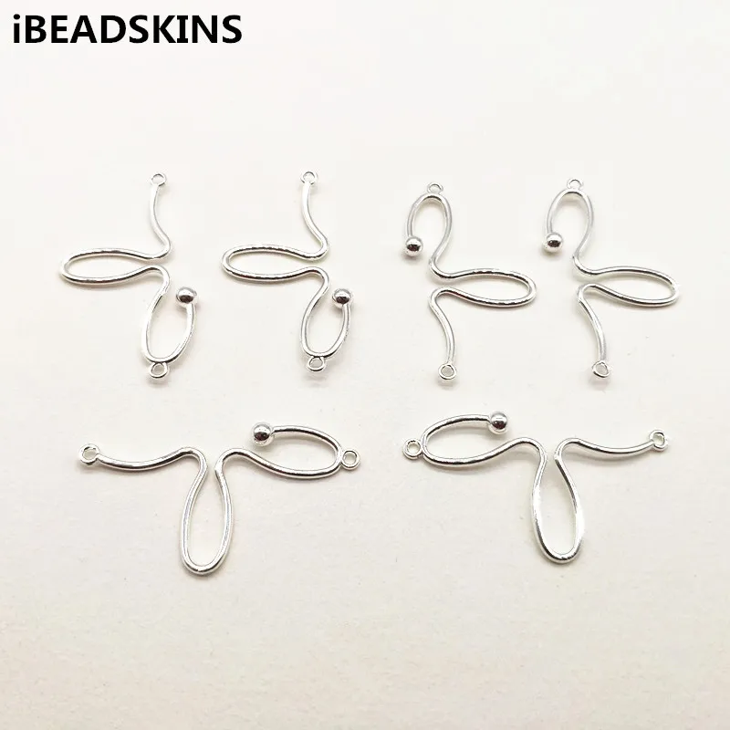 

New arrival! 47X25mm 100pcs silver color Irregular-shape connector for earrings accessories,Earring parts,Jewelry DIY