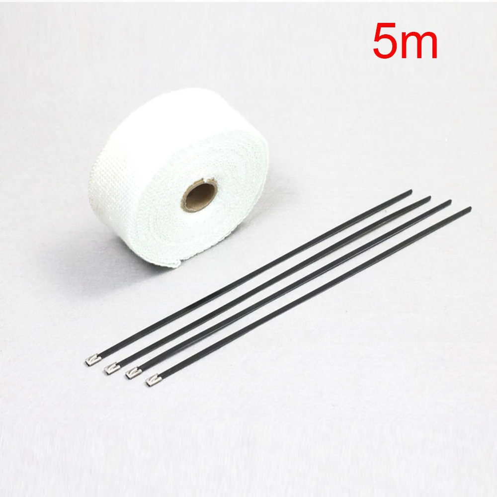 with 10 16 Stainless Steel Cable Ties SiMaXuanCar Motorcycle Exhaust Pipe Insulation Tape Exhaust Pipe Insulation Wrap Kit 2 Rolls Black 2 x 16.4 ft each 