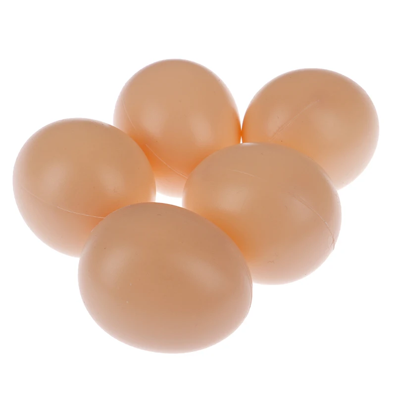 5PCS Fake Dummy Egg Hen Poultry Chicken Joke Prank Plastic Eggs Party