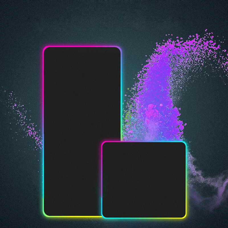 Led Mouse Pad Large gaming mouse pad RGB LED Lighting 7 Colorful Mousepad Mouse Mat computer lock edge Extended Keyboard For PC