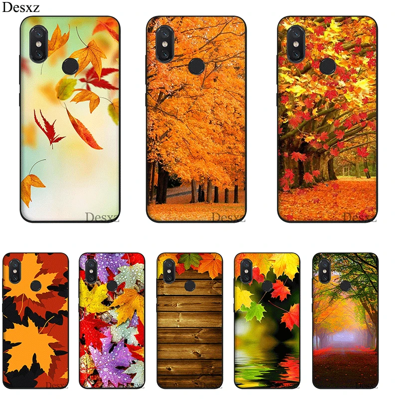 Mobile Phone Case Tpu For Xiaomi Redmi Note 4 4X 5 6 7 Pro 5A Cover Autumn Falling Leaves Maples New Multi Colors Shell | Мобильные