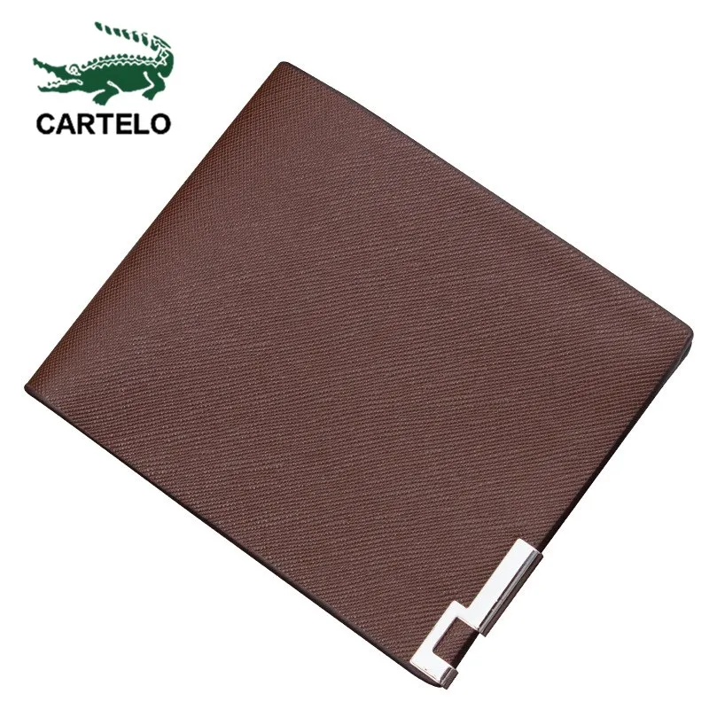 

CARTELO 2020 New Student Wallet Slim Cross Pattern Wallet Creative Wallet Men's Wallet Short Korean Version
