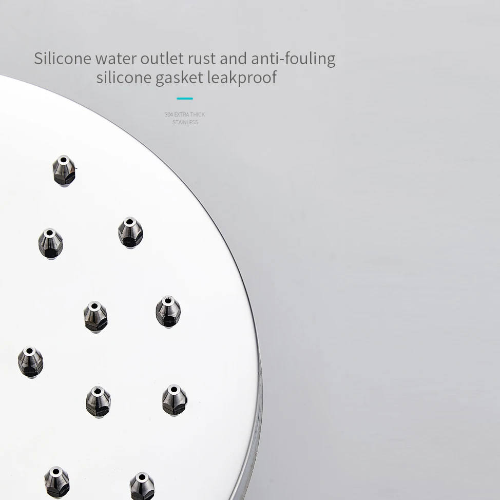 JIAYUN 10 inch Stainless Steel Rain High Pressure Shower Head