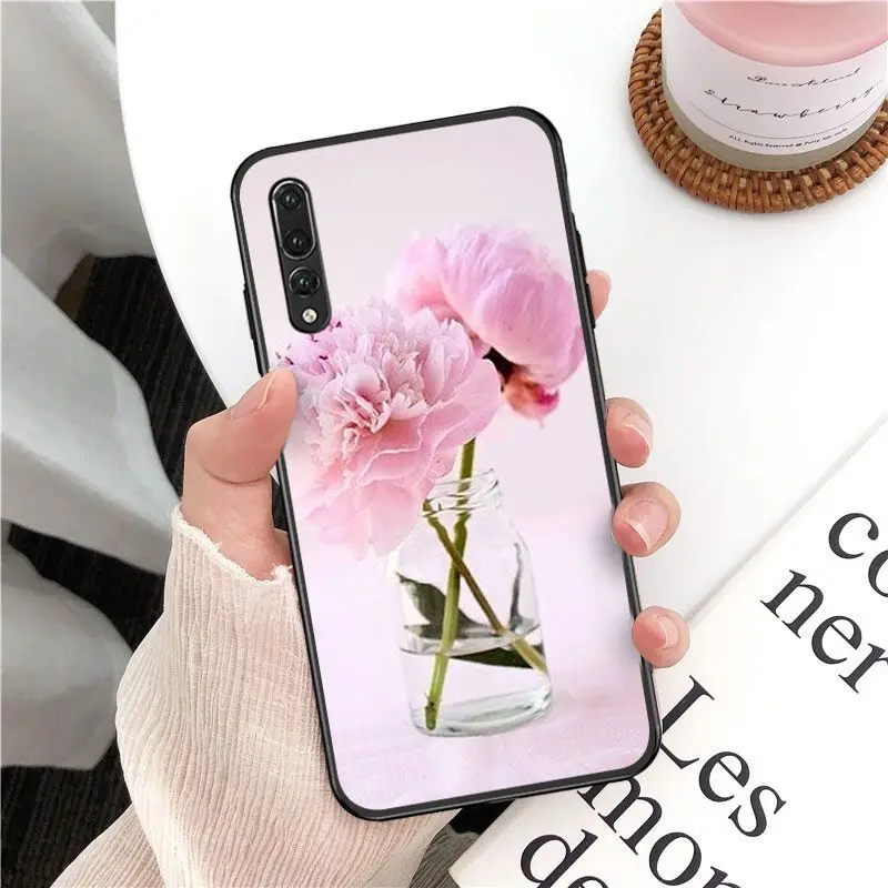 Elegant Pink Purple Peony On the Vase