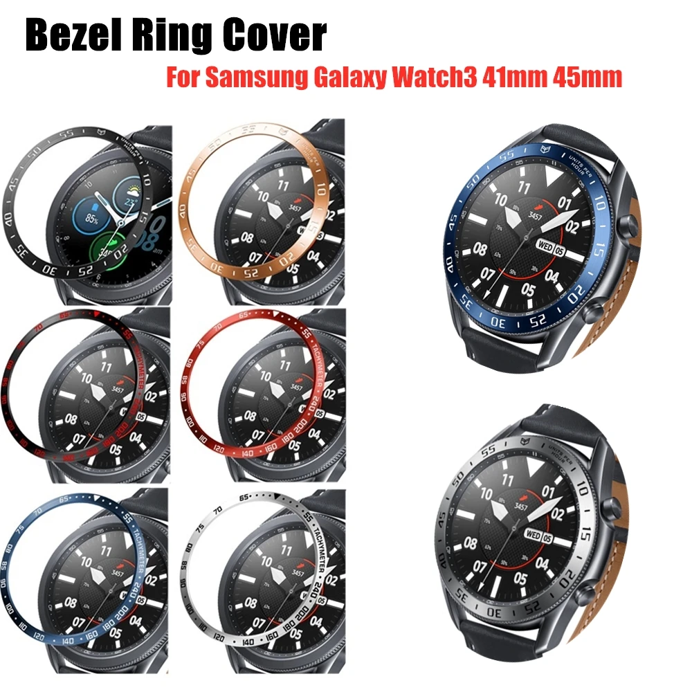 

Bezel Ring For Samsung Galaxy Watch3 41mm Decorative Frame Metal Cover For Galaxy Watch 3 45mm Anti-scratch Protecting Case