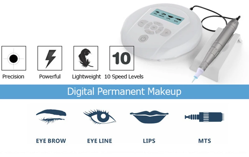 Постоянный макияж бровей татуировки машина с цифровая панель управления устройство микропигментирования глаз бровей губ Вращающаяся ручка Artmex V6