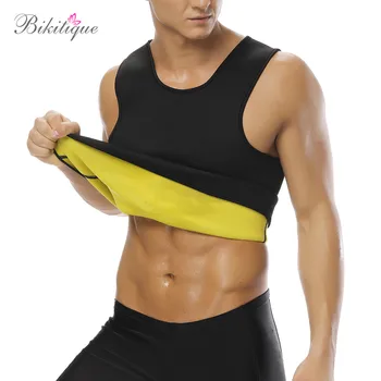 

Profession Seamless Men body Shapers Slimmer Tops Neoprene Thermal Tranier Thickness Men Tummy Tank Shapewear