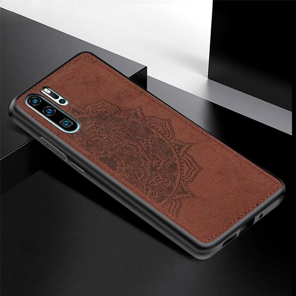 

For Huawei P Smart Z Case Frame Cloth Fabric Patterned Cover For P30 Pro Lite Huawei Y9 Prime 2019 Case For Huawei P Smart Case