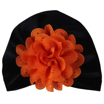 

2019 Fashion Trend Cute Newborn Toddler Kids Baby Boy Girl Turban Cotton Beanie Hat Hollow Out Flower Pleuche Winter New Cap