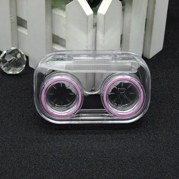 

Hot Sale Women Men Small Portable Contact Lens Case Simple Care Box Contact Lens Storage Box Pink Blue Contact Lens Box