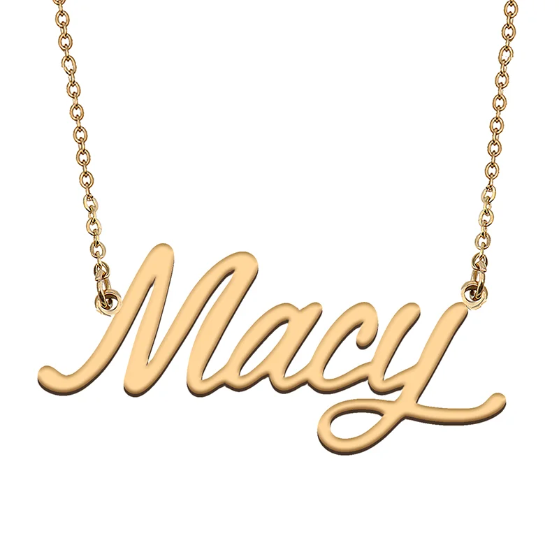

Macy Custom Name Necklace Customized Pendant Choker Personalized Jewelry Gift for Women Girls Friend Christmas Present