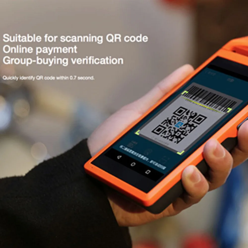 POS терминал PDA с беспроводной системой Bluetooth и Wifi Android со встроенным