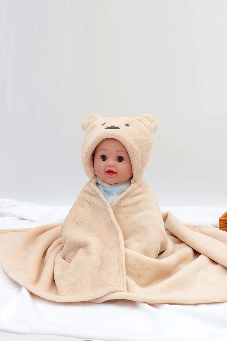 Высококачественное детское одеяло Bebe, Фланелевое, в форме животного, с капюшоном, мягкое, для новорожденных, пеленание, сумка для сна, детский халат с капюшоном - Цвет: 4