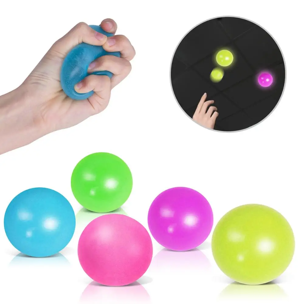 NEW Sticky Ball Sticky Balls for Ceiling Stress Relief Globbles Stress Kid Toy~. 