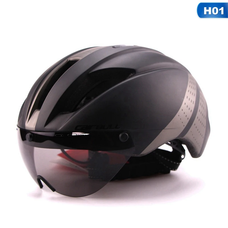 Велосипедный шлем с 3 линзами для шоссейного велосипеда, спортивные защитные шлемы для езды на велосипеде, мужские очки для пробного времени, шлем 54-58 см