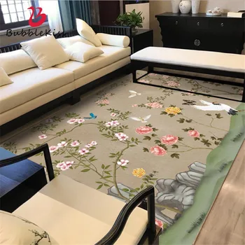 

Bubble Kiss Chinese Style Colorful Flower Pattern Carpets For Living Room Anti-slip Home Decor Kids Room Area Rugs Floor Mats