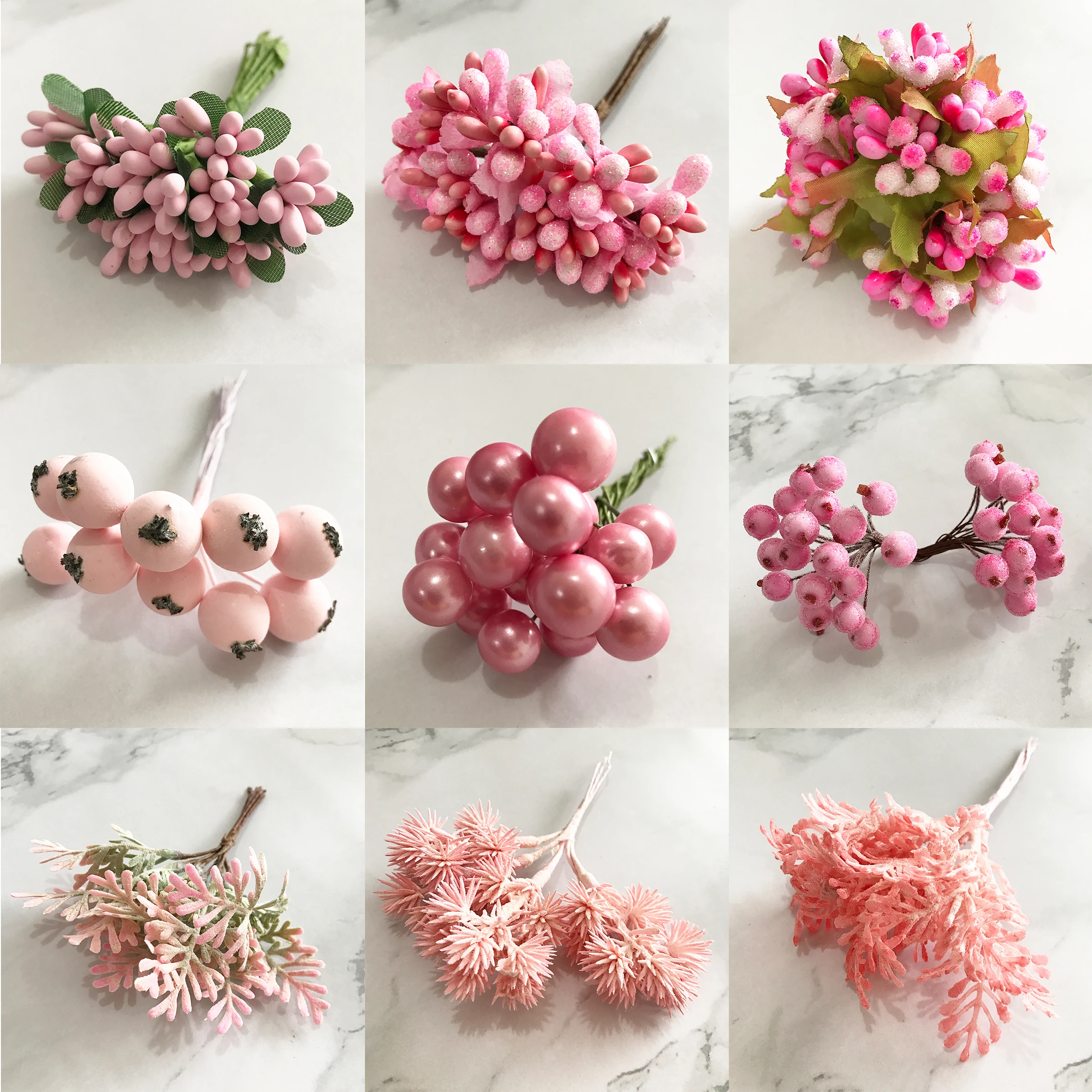 Get This Flower Wreaths-Decor Bundle Stamen Wedding-Gift-Box Cake Christmas Pink Berries Cherry KJnKy5L1B