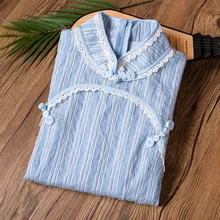 Осеннее Новое Стильное женское платье nian qing kuan в китайском стиле для повседневной жизни, улучшенное платье Ципао средней длины 905