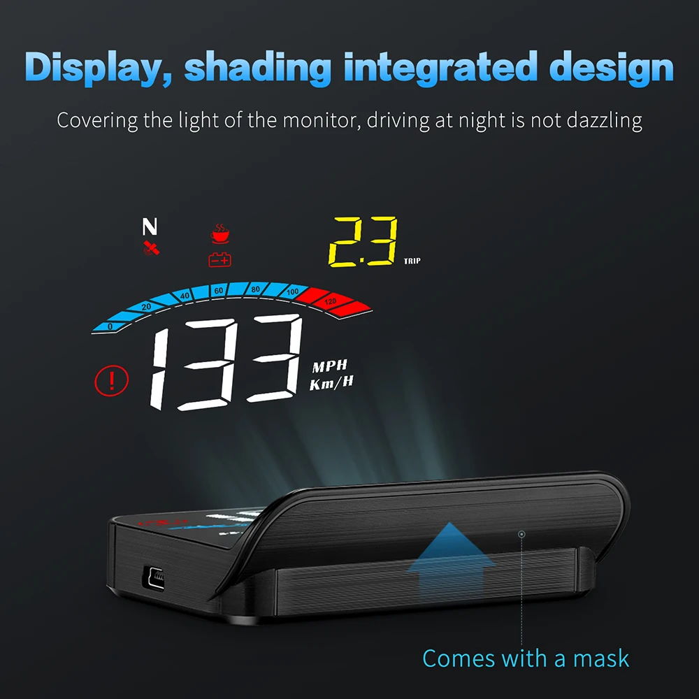 Car Head Up Display M13 Obd Gps Hud Digital Clock Speedometer Tachometer  Test Auto Alarm On Board Computer Interior Accessories - Head-up Display -  AliExpress