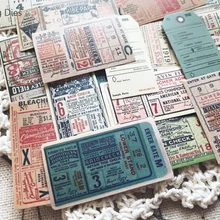 22 шт./партия, Винтажный дизайн автобусного билета, напечатанная веленевая писчая бумага, наклейки для Diy скрапбукинга, счастливая карточка планировщика, макинги, ремесла