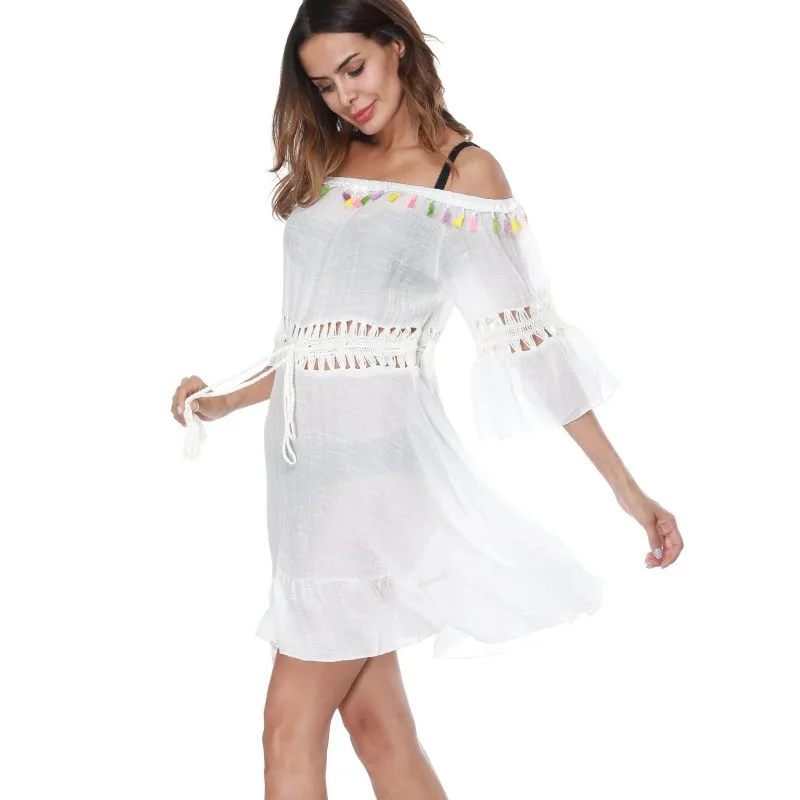 Swimsuit Output Beach Saida De Praia Feminino Pareo Plus Size Swimwear Women Kaftan Swimming Suit Sarong Bikini Cover Up