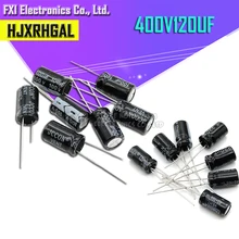 5 шт. 400v120uf 18X31 400v 120 мкФ 18*31 электролитический Капа электролитический конденсатор с алюминиевой крышкой