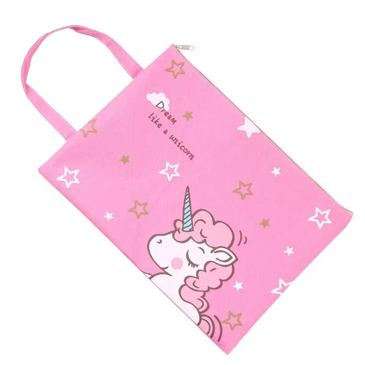 File Bag A4 Canvas Document Paper Organizer Storage Handbag School Office Stationery