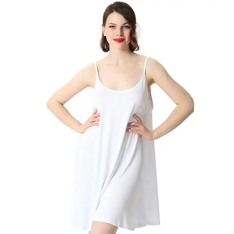 Plus Size Spring Summer Nightgowns Women Sleeping Long Dress Modal Cotton  Ladies Braces Nightdress Casual Vestido Mujer M04 - AliExpress