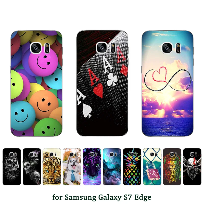 5 &quotдля Galaxy S7 Edge чехол для телефона Ультратонкий Прозрачный модный окрашенный